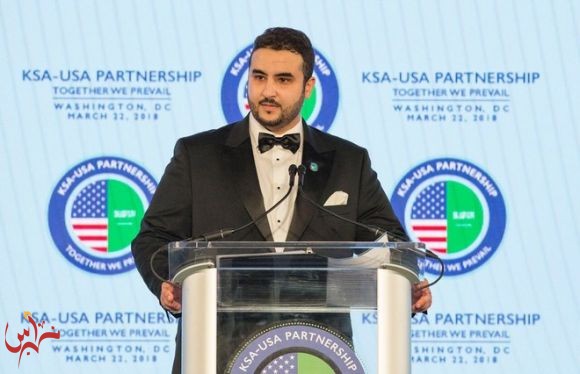  الأمير خالد بن سلمان متحدثاً أمام حفل الشراكة السعودية الأميركية