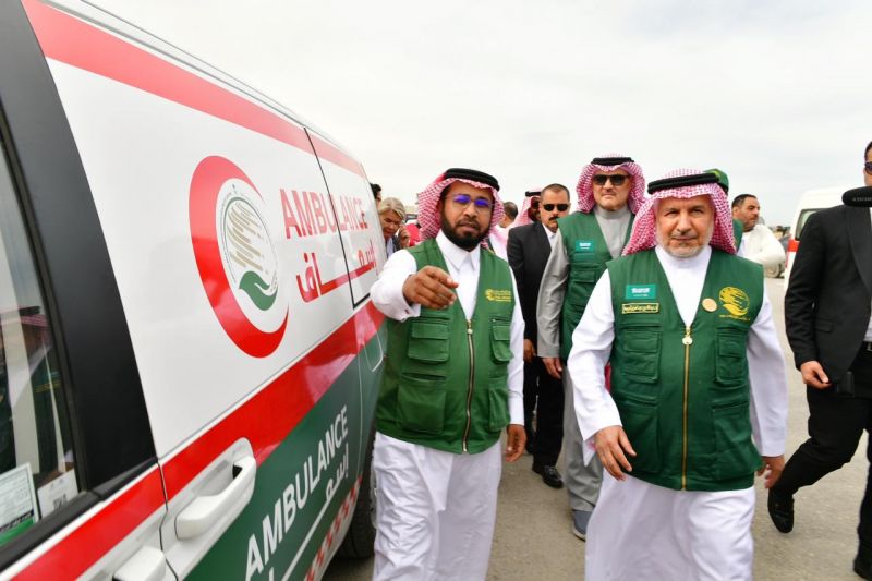 الدكتور الربيعة يقف على سير  وآليات دخول المساعدات الإنسانية السعودية المقدمة لإغاثة الشعب الفلسطيني في قطاع غزة