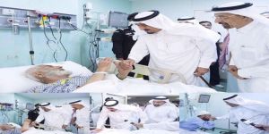 خادم الحرمين لدى وصوله مستشفى النور بمكة لزيارة مصابي حادثة سقوط