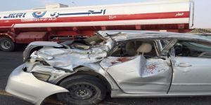 وفاة حالة وإصابة اثنين فى حادث سير امتداد طريق ابو حدرية بالشرقية