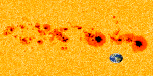 فلكية جدة : رصد بقعة ضخمة على سطح الشمس