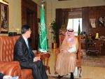 صاحب السمو الملكي الأمير مشعل بن ماجد بن عبدالعزيز محافظ جدة يستقبل القنصل العام  الكوري  بجدة