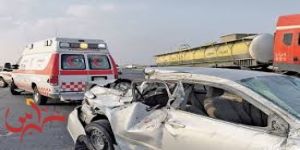 5 مستشفيات تستقبل 34 مصاب في حادث مروري على طريق ابوحدرية