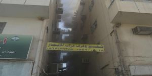 مدني المدينة يتعامل مع حريق في بناية بحي الزاهدية أدي ل 6 إصابات تم إسعاف ثلاثة ونقل الآخرين للمستشفى