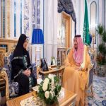 خادم الحرمين الشريفين يستقبل رئيسة المجلس الوطني الاتحادي الإماراتي