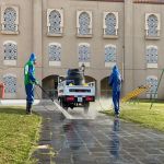 وزارة الشؤون الإسلامية تنفذ المرحلة الثانية من تعقيم ونظافة أكبر مركز إسلامي بأمريكا اللاتينية