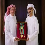 رئيس دولة الإمارات يمنح السفير الدخيل "وسام زايد الثاني" من الطبقة الأولى