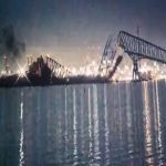 انهيار جسر في بالتيمور الأمريكية بعد اصطدام سفينة شحن به - حجم الأضرار التي لحقت بالجسر البالغ طوله 3 كيلومترات لم يتضح بعد