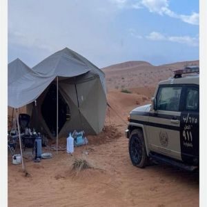 ضبط مخالف لنظام البيئة لارتكابه مخالفة التخييم في محمية الملك عبدالعزيز الملكية