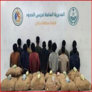 حرس الحدود بجازان يقبض على 13 مخالفًا لتهريبهم 260 كيلوجرامًا من القات