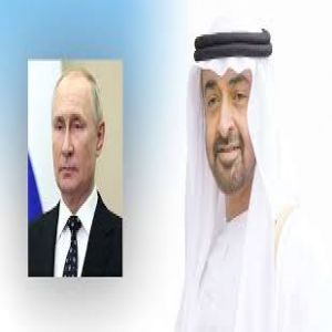 رئيس دولة الإمارات والرئيس الروسي يبحثان خلال اتصال هاتفي سبل احتواء التصعيد في المنطقة