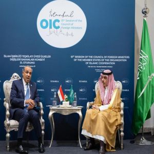 سمو وزير الخارجية يلتقي وزير خارجية مصر