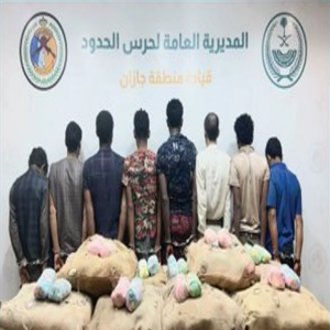 القبض على 8 مخالفين بجازان لتهريبهم 220 كيلوجرامًا من القات
