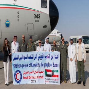 إقلاع طائرة اغاثية كويتية إلى السودان محملة ب40 طنا من المواد المتنوعة