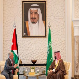 سمو ولي العهد يستقبل ملك الأردن ويستعرضان العلاقات الأخوية وعددًا من الموضوعات على الساحتين العربية والإسلامية