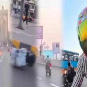 سباق موت على كورنيش الإسكندرية.. دراجة نارية تدهس المشاة