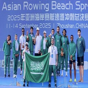 الفريق السعودي للتجديف يتألق قاريًا ويحصد 6 ميداليات في نهائيات آسيا بالصين