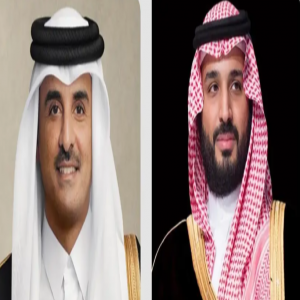 سمو ولي العهد يبعث برقية شكر لأمير دولة قطر إثر مشاركته في الدورة الاستثنائية للمجلس الأعلى لمجلس التعاون لدول الخليج العربية والقمة العربية الإسلامية الطارئة بالدوحة