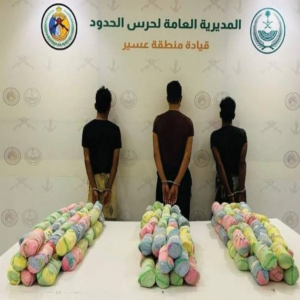 «عسير»: القبض على 3 مخالفين لتهريبهم 66 كيلوجراماً من «القات»