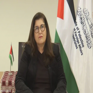وزيرة الخارجية الفلسطينية فارسين شاهين: القضية الفلسطينية على أعتاب أسبوع مهم وحافل