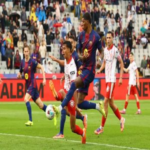 برشلونة ينتزع الفوز من جيرونا بفضل هدف أراوخو
