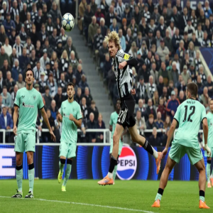 نيوكاسل يفوز على بيلباو ويحقق انتصاره الثالث توالياً بدوري الأبطال