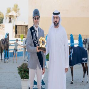 محمد الشرقي يشهد الشوط الختامي لبطولة الفجيرة الدولية لقفز الحواجز ويتوج الفائزين