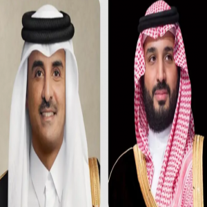 سمو ولي العهد يتلقى رسالة خطية من أمير دولة قطر