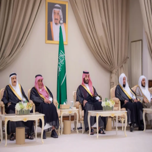 سمو ولي العهد يستقبل أصحاب السمو الأمراء والفضيلة العلماء والمعالي وجمعًا من المواطنين