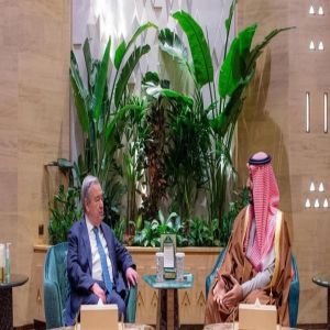 سمو ولي العهد يلتقي الأمين العام للأمم المتحدة