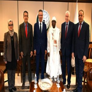 الأمين العام لمنظمة التعاون الإسلامي يستقبل الوفود المشاركة في الاجتماع التشاوري لآلية التنسيق المشتركة للمنظمات الثلاث لدعم القضية الفلسطينية