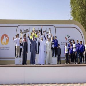 الفارس منصور الحمادي يحصد كأس صاحب السمو رئيس الدولة لعمالقة القدرة