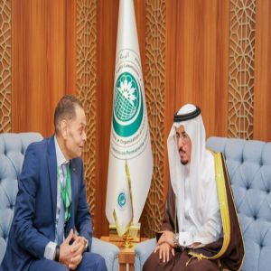 المدير التنفيذي للهيئة الدائمة المستقلة لحقوق الإنسان يلتقي المندوب الدائم لدولة فلسطين لدى “التعاون الإسلامي”