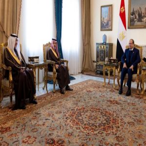 رئيس جمهورية مصر العربية يستقبل سمو وزير الخارجية