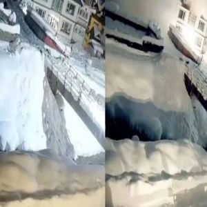 انهيار جليدي ضخم يبتلع مباني ويحطم الأحياء في كشمير