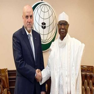 الأمين العام لمنظمة التعاون الإسلامي يستقبل قاضي قضاة فلسطين الشرعيين الدكتور محمود الهباش