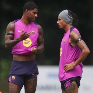 برشلونة يفتقد راشفورد ورافينيا أمام أتلتيكو في نصف نهائي كأس الملك