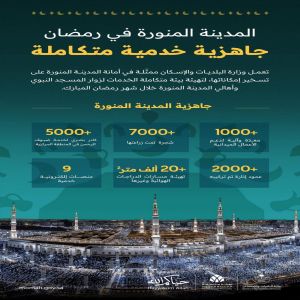 وزارة البلديات والإسكان تنفذ أكثر من 17 ألف جولة رقابية في المدينة المنورة