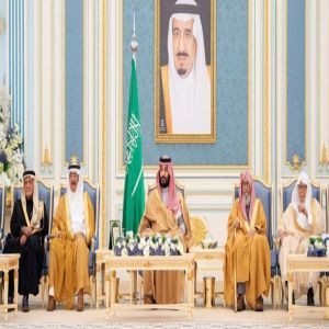 سمو ولي العهد يستقبل المهنئين بشهر رمضان المبارك