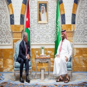 سمو ولي العهد يلتقي ملك الأردن