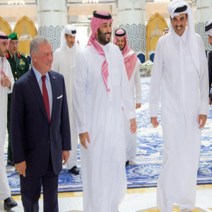 لقاء ثلاثي بين سمو ولي العهد وملك الأردن وأمير دولة قطر