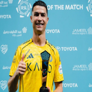 رونالدو يحصد جائزة رجل مباراة النصر والنجمة