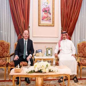 المسحل يلتقي رئيس الاتحاد الدولي لتعزيز التعاون بين الاتحادين