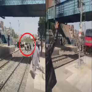 إنقاذ في اللحظة الأخيرة قبل كارثة محققة بمحطة قطارات مصرية