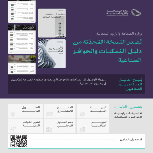 وزارة الصناعة والثروة المعدنية تطلق دليل الممكنات والحوافز الصناعية بنسخته المحدّثة