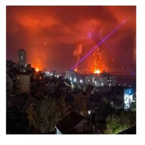 اندلاع حريق في محطة "شيشخاريس" النفطية الروسية إثر هجوم بمسيرات أوكرانية