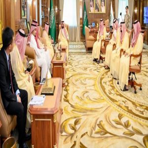 أمير منطقة جازان يلتقي أمين المنطقة ومدير عام فرع الموارد البشرية وعددًا من المستثمرين