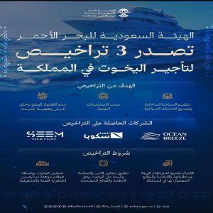 الهيئة السعودية للبحر الأحمر تمنح 3 تراخيص لمنشآت تأجير اليخوت تطويرًا للأنشطة الملاحية والبحرية