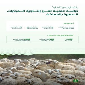 "البيئة": دراسة علمية جديدة تعزز إنتاجية المجترات الصغيرة وتدعم الأمن الغذائي في المملكة