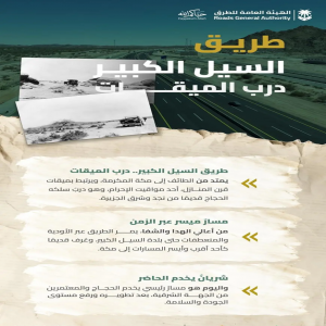 هيئة الطرق: "السيل الكبير.. حكايةُ دربٍ عبرت منه قوافل الحجيج إلى مكة"
